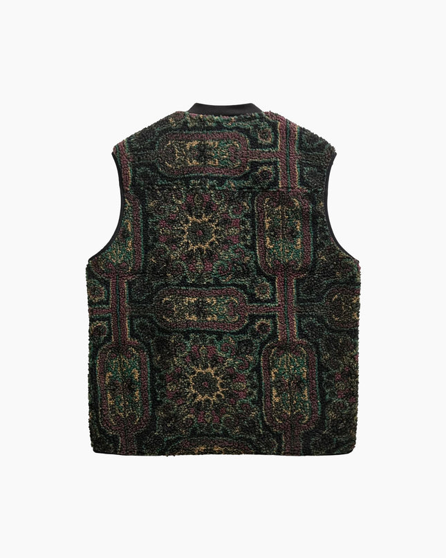 Anerkjendt AKROBIN Teddy Gilet Forest Night, Rückenansicht, Jacquard Teddy-Fleece Gilet Anerkjendt