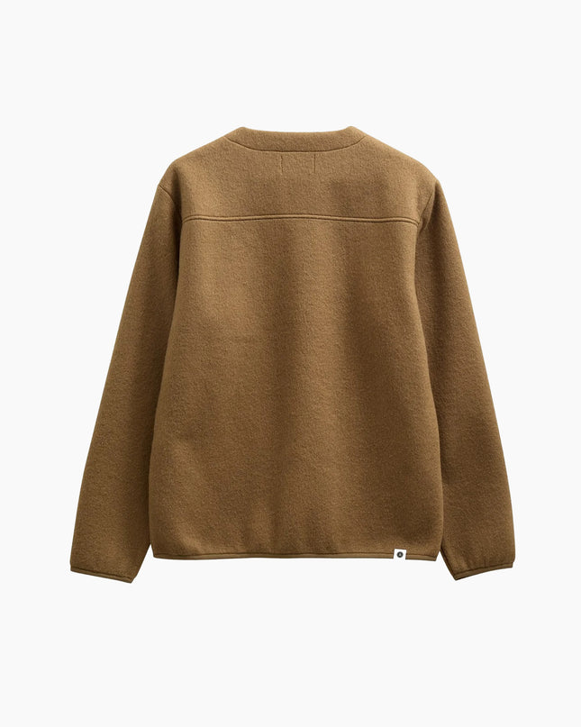 Anerkjendt AKSIGURD Boiled Wool Overshirt Ermine, Off-White Walkwolle Rückenansicht, cremig warm
