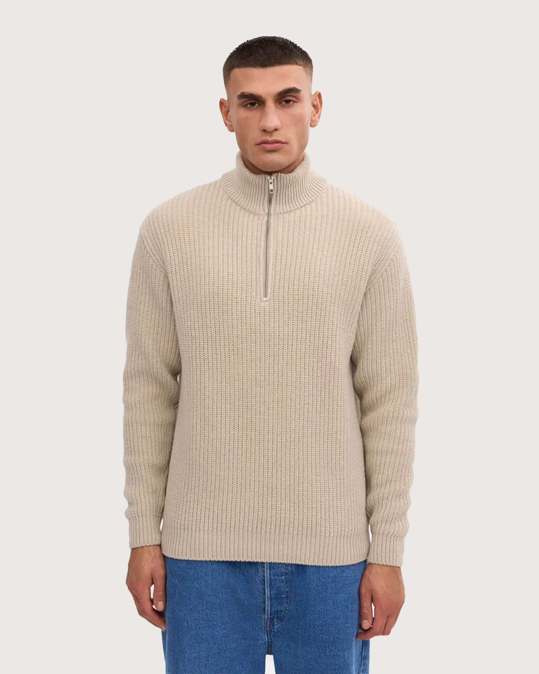 Colorful-Standard-Merino-Quarter-Zip-Ivory-White-01