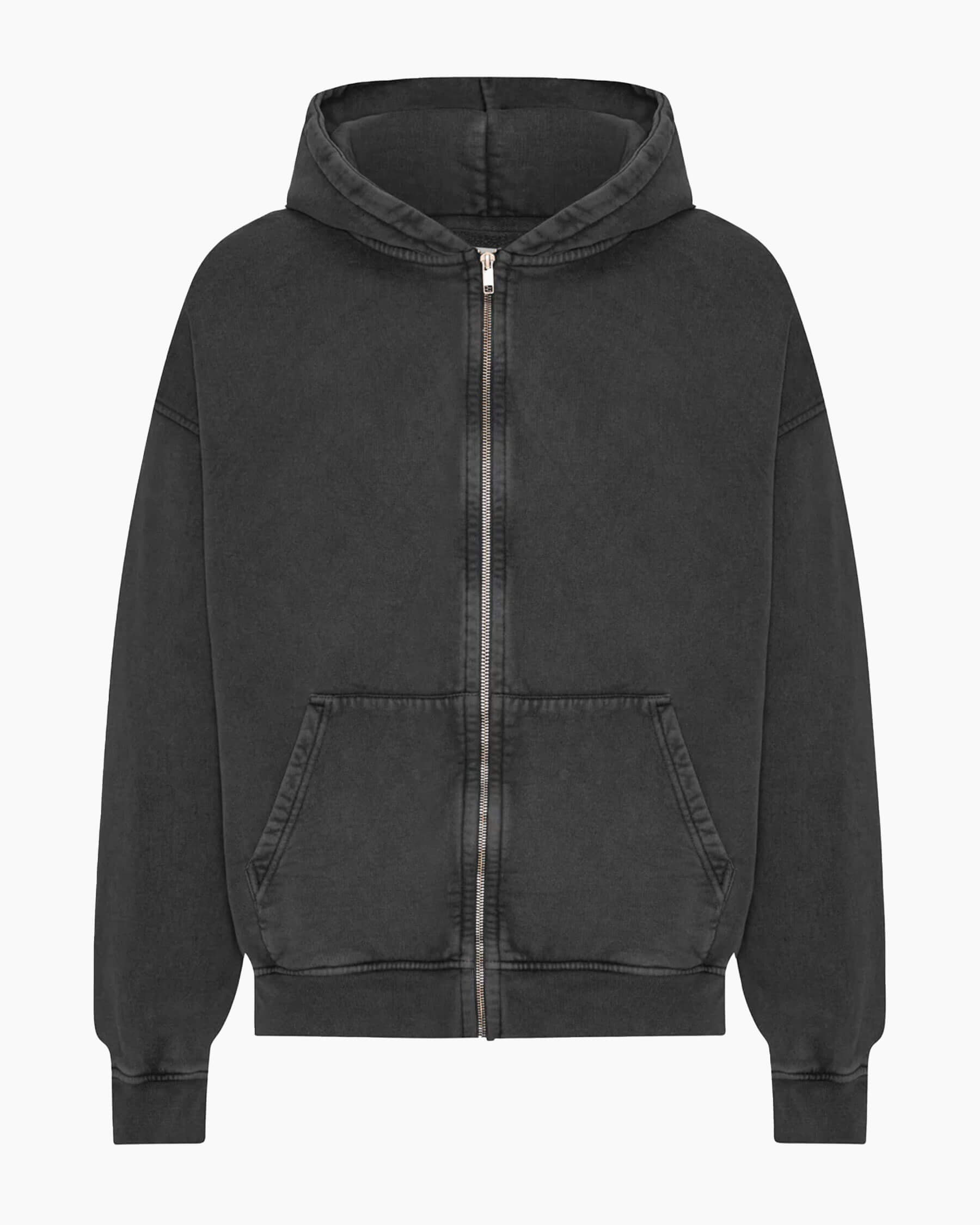 Colorful Standard Organic Oversized Zip Hood Faded Black