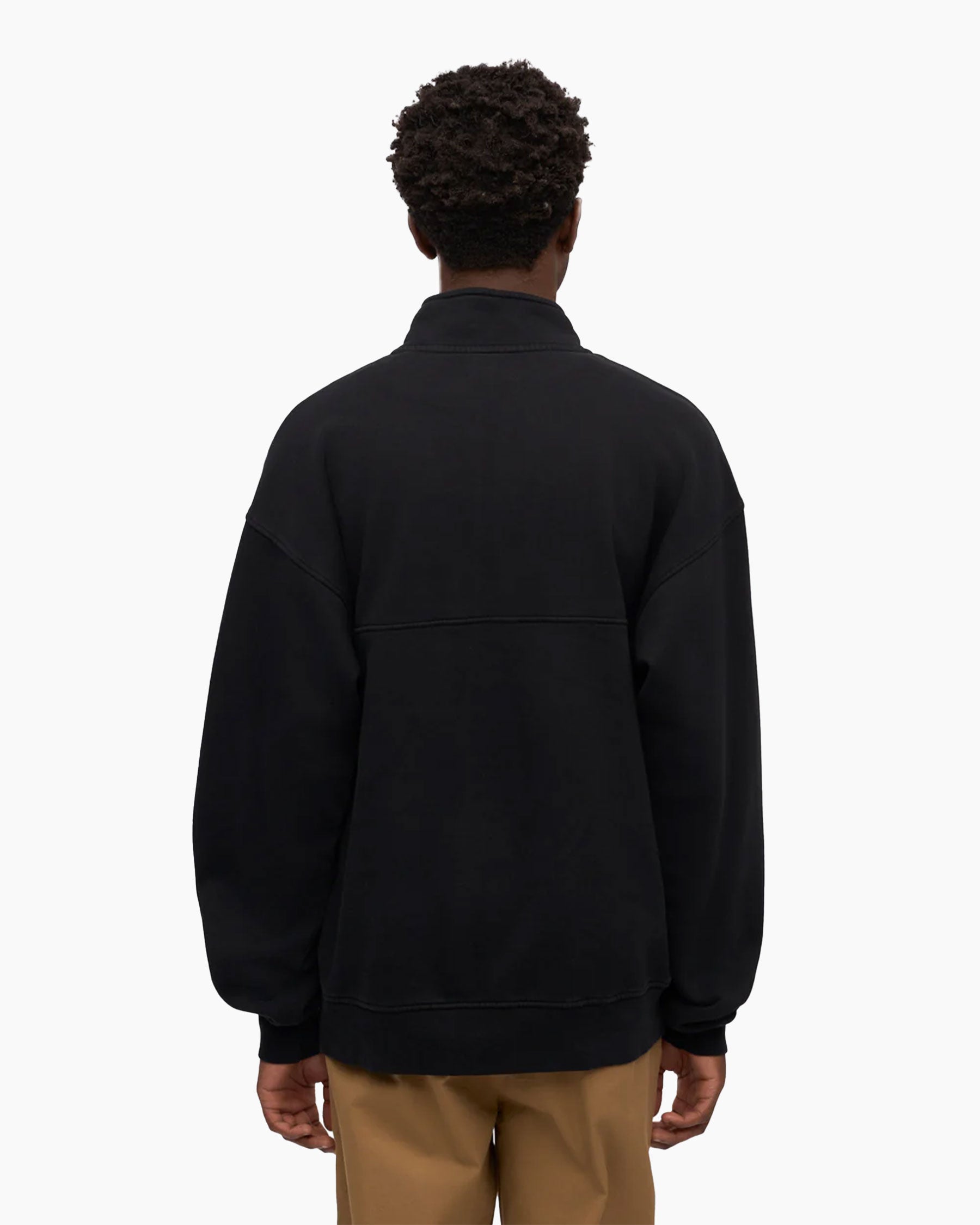 Colorful Standard Organic Quarter Zip Deep Black