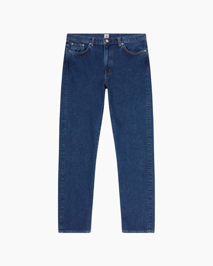 Edwin Regular Straight Jeans Blau Mid Used, Studio-Frontansicht 5-Pocket, 12.5oz Kaihara 100% Baumwolle Japan