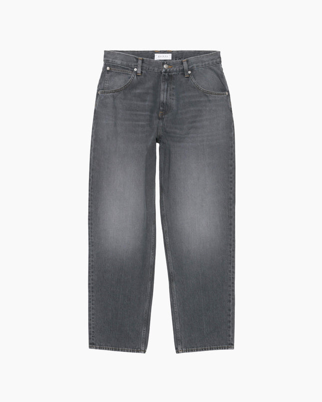 Edwin Tyrell Pant Schwarz Radium Wash, Studio-Frontansicht 5-Pocket, 13.56oz Pembroke Black Denim