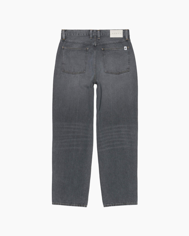 Edwin Tyrell Pant Schwarz Radium Wash, Studio-Rückenansicht 5-Pocket, 13.56oz Pembroke Black Denim