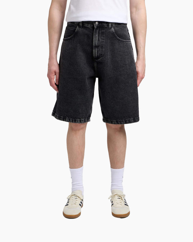 Edwin Worker Short Detail – Silberne Metalldetails & Patch
