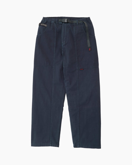 Gramicci Gadget Pant Doppelmarineblau, umlaufende Canvas-Taschen Bio-BW Twill, Slim Fit Flat Lay