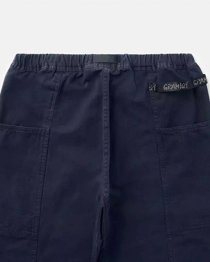 Gramicci Gadget Pant Doppelmarineblau, Canvas-Tasche Nahaufnahme Garment Dye Materialkontrast
