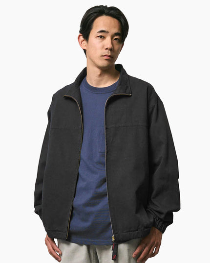 Gramicci Twill-Around Jacket Double Navy, Standing Collar elastische Bündchen, 100% Organic Cotton Twill