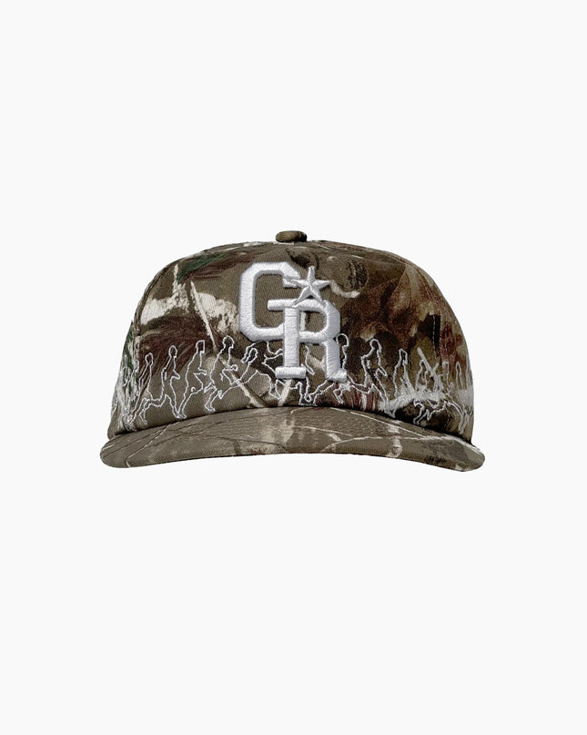 Green Room Realtree Runners Cap Frontansicht, Realtree Camo Snapback weiße GR-Stickerei Läufer-Embroidery, Green Room Headwear Cap Camo