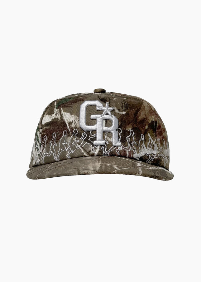 Green Room Realtree Runners Cap Frontansicht, Realtree Camo Snapback weiße GR-Stickerei Läufer-Embroidery, Green Room Headwear Cap Camo