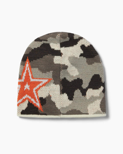 HUF Galaxy Skull Beanie Camo, Rückansicht Skull Beanie, 100% Acryl Jacquard-Strick Totenkopf schwarz