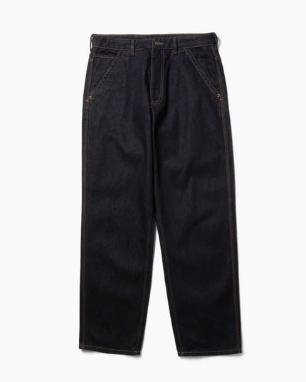HUF Mason Denim Pant Raw, Frontansicht Relaxed Fit, 12.5oz Raw Denim Kevlar Skate Jeans HUF Worldwide
