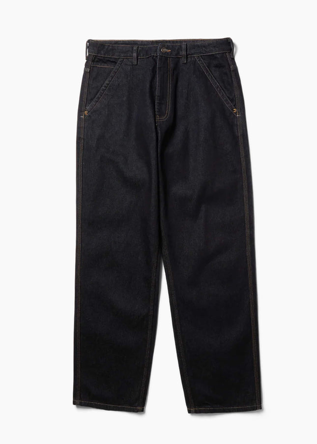 HUF Mason Denim Pant Raw, Frontansicht Relaxed Fit, 12.5oz Raw Denim Kevlar Skate Jeans HUF Worldwide