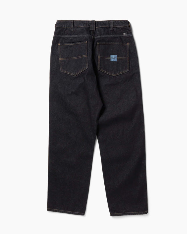 HUF Mason Denim Pant Raw, Rückansicht Relaxed Fit, 12.5oz Raw Denim Kevlar Skate Jeans HUF Worldwide