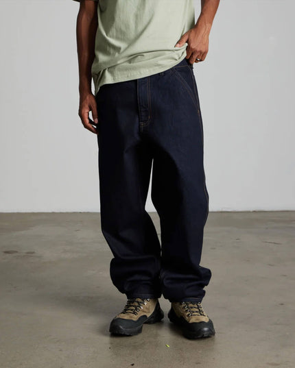 HUF Mason Denim Pant Raw, Lifestyle Ganzkörper, HUF Skate Jeans 12.5oz Raw Denim Workwear