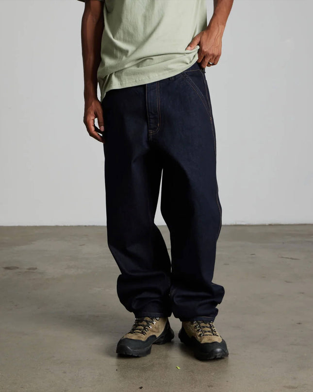HUF Mason Denim Pant Raw, Lifestyle Ganzkörper, HUF Skate Jeans 12.5oz Raw Denim Workwear