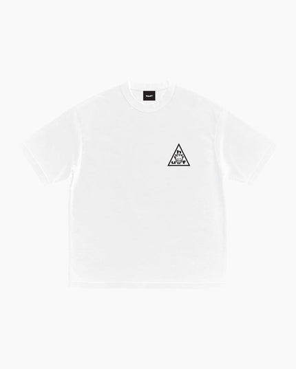 HUF × Spitfire Sticker TT T-Shirt Weiß, 200gsm Baumwolle, Classic Fit, Frontansicht