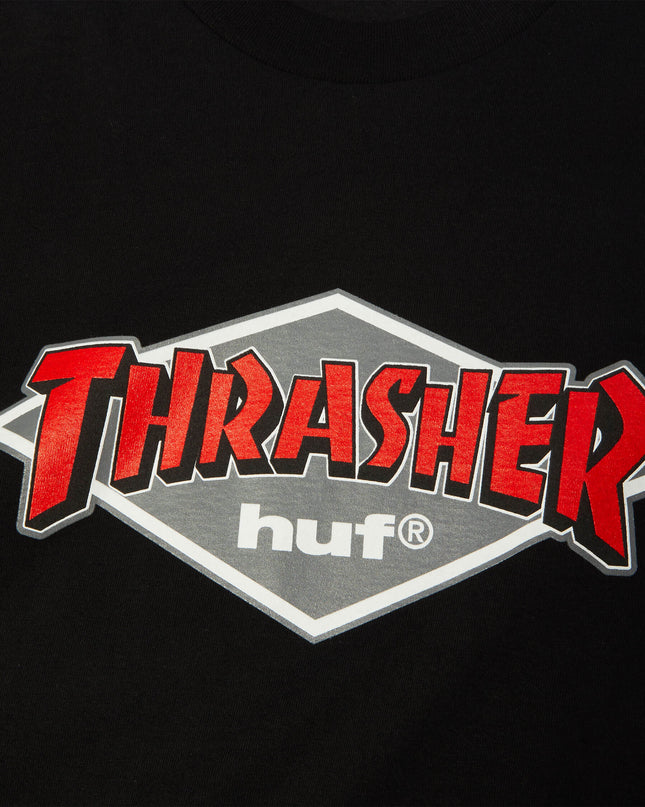 HUF-x-Thrasher-Logo-T-Shirt-Schwarz-02