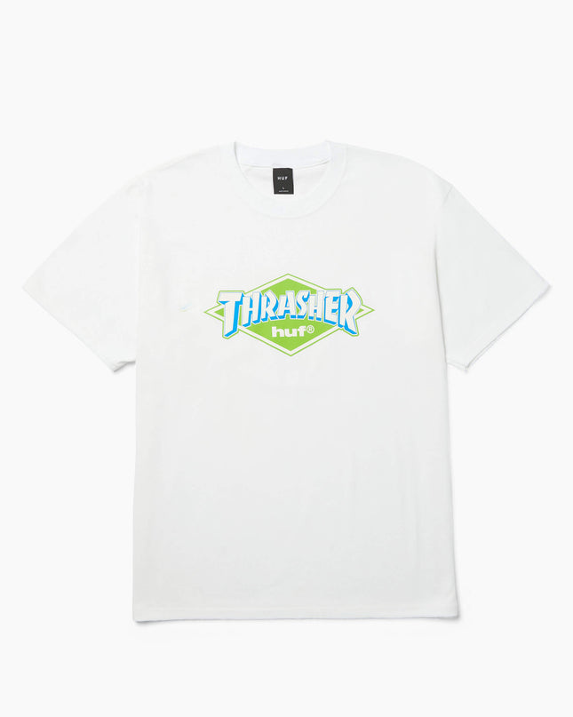 HUF-x-Thrasher-Logo-T-Shirt-Weiß-01