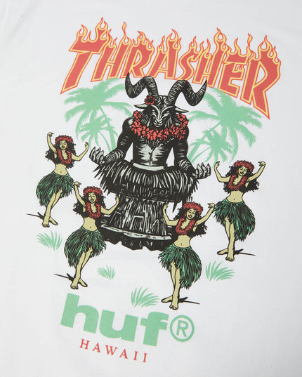 HUF-x-Thrasher-T-Shirt-Goat-Luau-Weiß-02