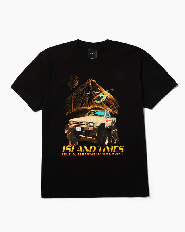 HUF-x-Thrasher-T-Shirt-Island-Times-Schwarz-01