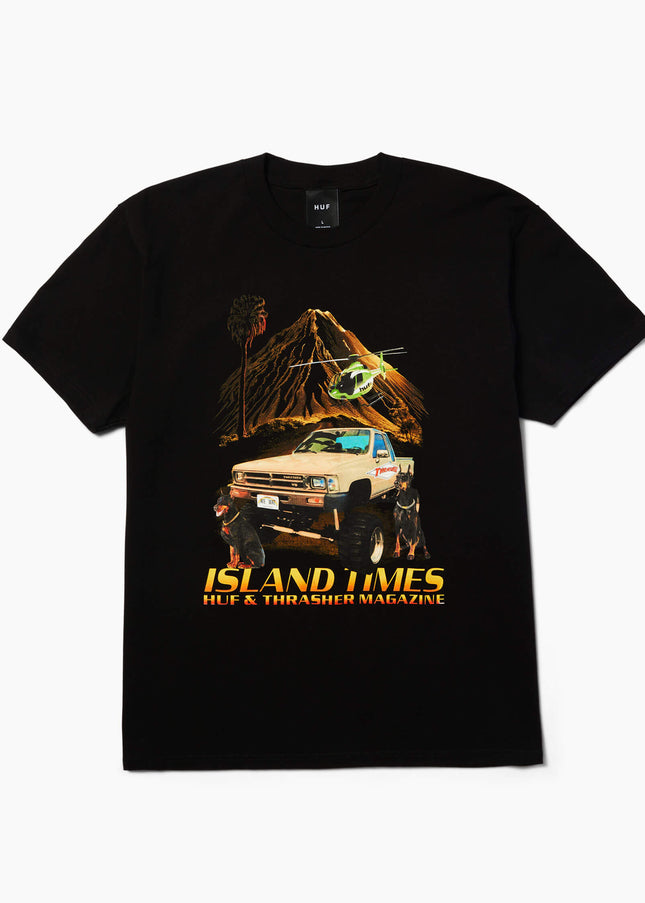 HUF-x-Thrasher-T-Shirt-Island-Times-Schwarz-01