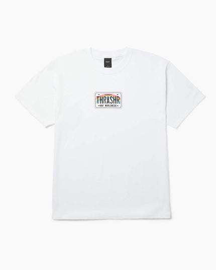 HUF-x-Thrasher-T-Shirt-License-Plate-Weiß-01