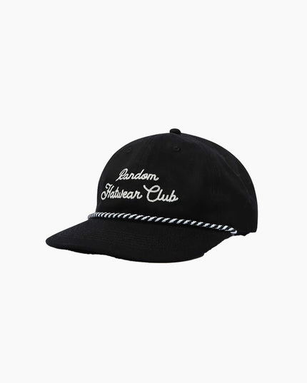 Hatline LAB Society Snapback Schwarz, Seitenansicht Zwei Curved Brim, 6-Panel Unstructured Snapback Society schwarz