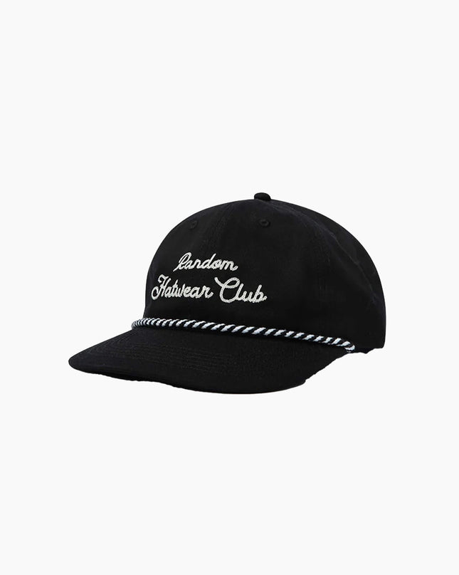 Hatline LAB Society Snapback Schwarz, Seitenansicht Zwei Curved Brim, 6-Panel Unstructured Snapback Society schwarz