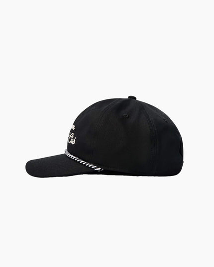 Hatline LAB Society Snapback Schwarz, Seitenansicht Curved Brim, 6-Panel Unstructured Snapback Society schwarz