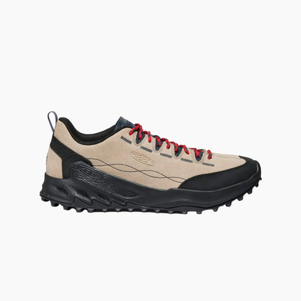 KEEN Jasper Zionic Sneaker Safari Sky Captain, Seitenansicht außen, Wildleder Suede beige marineblau Trail-Sneaker