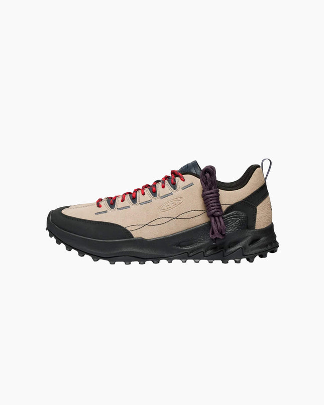KEEN Jasper Zionic Sneaker Safari Sky Captain, Seitenansicht innen, Wildleder Suede beige marineblau Trail-Sneaker