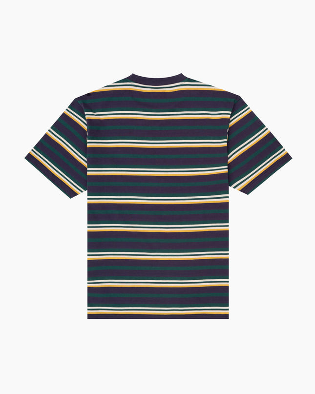 Parlez Ashby Stripe Tee Midnight, Rückansicht All-over Horizontalstreifen Regular Fit