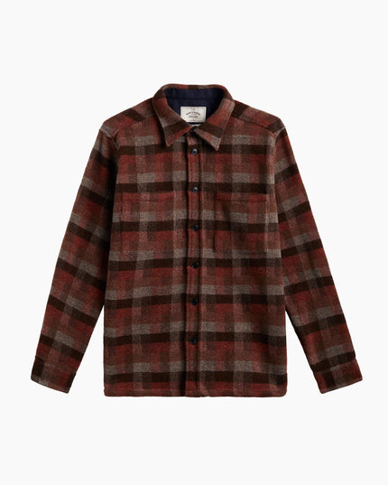 Portuguese Flannel Agripa Wollhemd, Frontansicht klassisches Hemd, 100% Wolle Hornknöpfe Made in Portugal