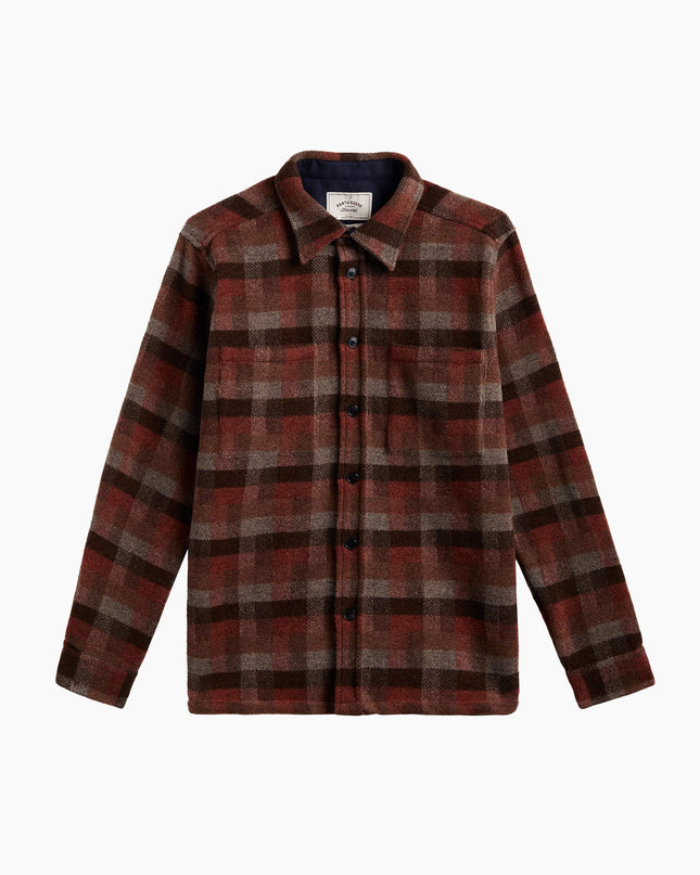 Portuguese Flannel Agripa Wollhemd, Frontansicht klassisches Hemd, 100% Wolle Hornknöpfe Made in Portugal