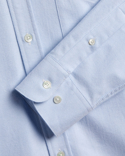 Portuguese Flannel Brushed Oxford Light Blue, zweite Aufnahme, Brushed Oxford Hemd hellblau Regular Fit Portugal