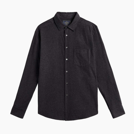 Portuguese Flannel Teca Hemd Grey, Frontansicht Regular Fit, 100% Baumwolle Perlmuttknöpfe grau Portugal