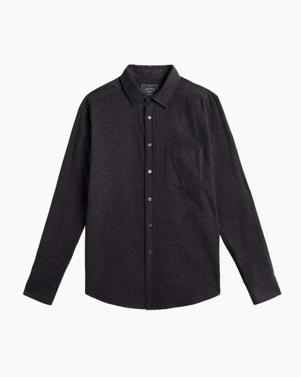 Portuguese Flannel Teca Hemd Grey, Frontansicht Regular Fit, 100% Baumwolle Perlmuttknöpfe grau Portugal