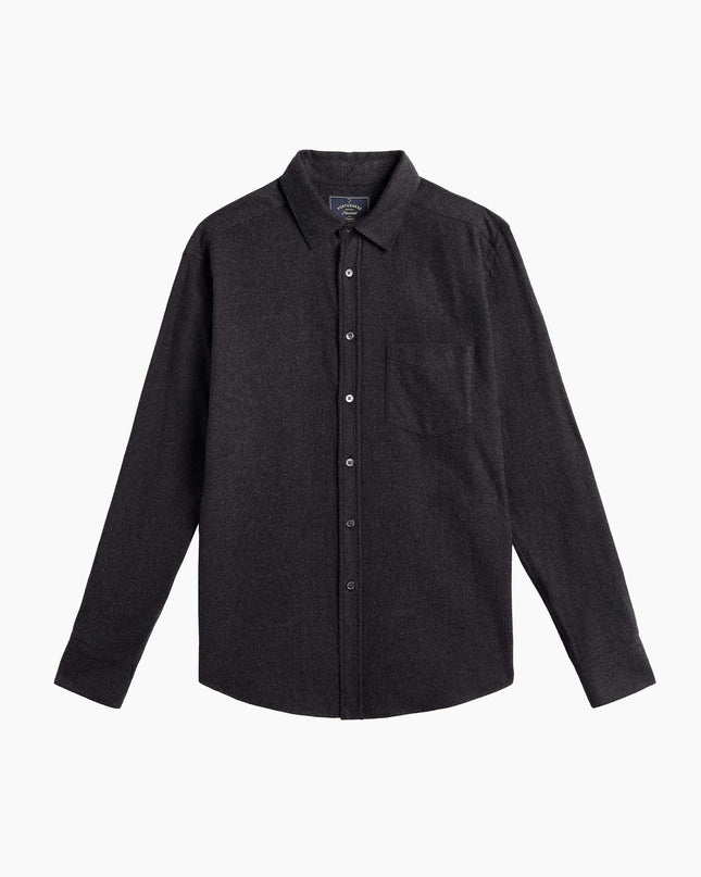 Portuguese Flannel Teca Hemd Grey, Frontansicht Regular Fit, 100% Baumwolle Perlmuttknöpfe grau Portugal