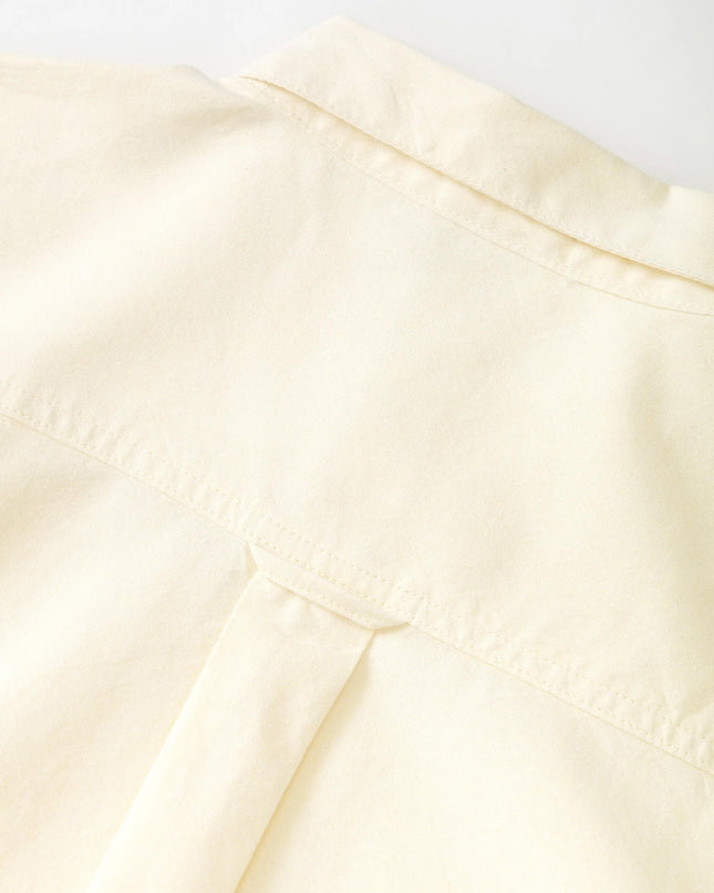 Service Works Artichoke Oxford Shirt Vanilla, Rückenansicht Traditional Cut, GOTS Bio-Baumwolle Oxford Hemd vanilla