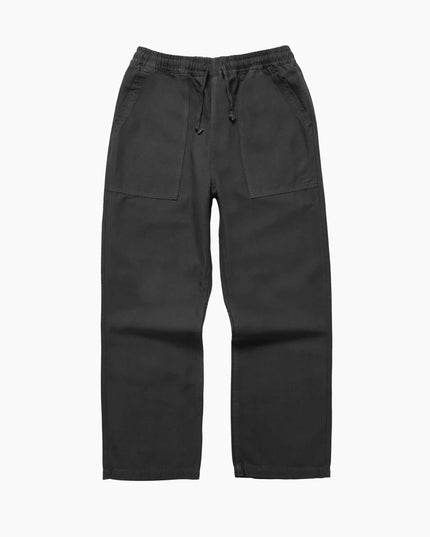 Service Works Classic Chef Pants Schwarz, Studio-Frontansicht Relaxed Straight Leg, 360gsm GOTS Canvas Hose schwarz