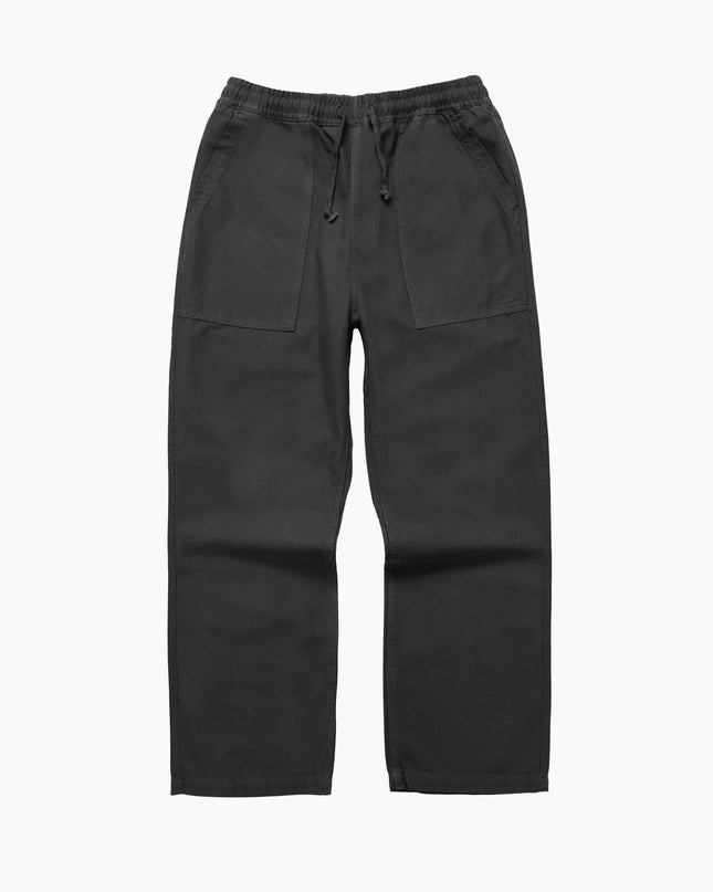 Service Works Classic Chef Pants Schwarz, Studio-Frontansicht Relaxed Straight Leg, 360gsm GOTS Canvas Hose schwarz