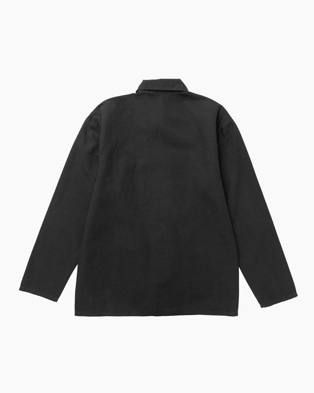 Service Works Classic Chore Shirt Schwarz, Studio-Rückansicht Regular Fit, 360gsm GOTS Canvas Chore Shirt olive
