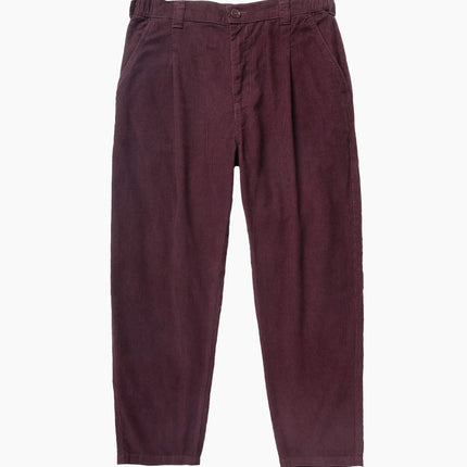 Service Works Fine Cord Waiter Pants Burgundy, Studio-Frontansicht Straight Tapered, 265gsm GOTS Corduroy Hose burgundy