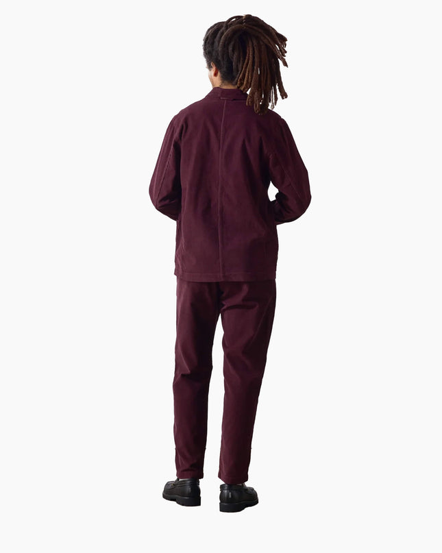 Service Works Fine Cord Waiter Pants Burgundy, Lifestyle zweite Aufnahme, Fine Cord Waiter Pants burgundy Straight Tapered