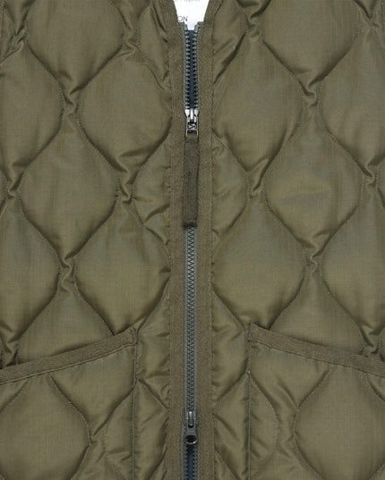 TAION Military Daunenweste Dark Olive, Unisex, 2-Wege-Reißverschluss V-Ausschnitt
