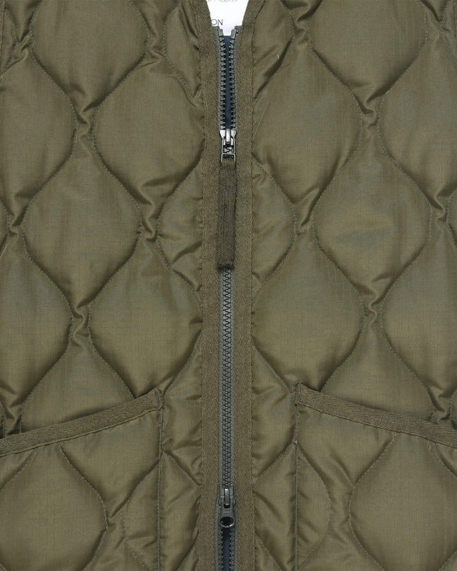 TAION Military Daunenweste Dark Olive, Unisex, 2-Wege-Reißverschluss V-Ausschnitt
