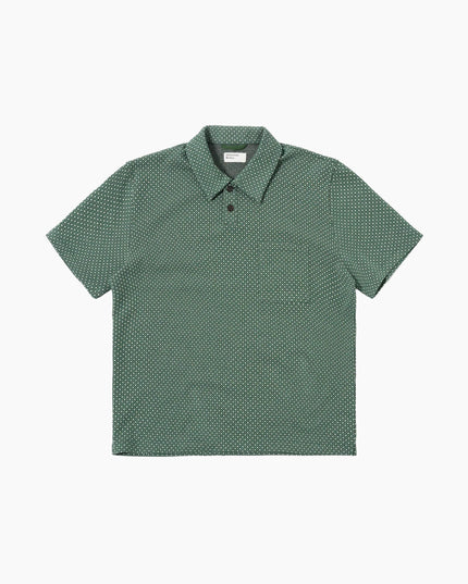 Universal-Works-Newlyn-Polo-Green-Argyll-Jersey-01