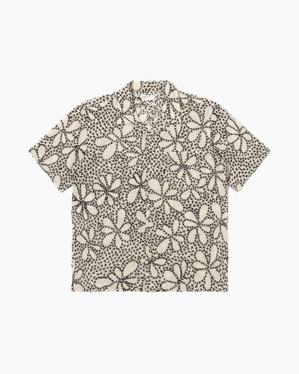 Universal-Works-Road-Shirt-Kantha-Flower-Ecru-Black-01