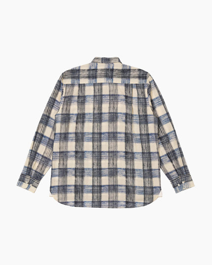 Universal Works Square Pocket Shirt Navy Window Panes